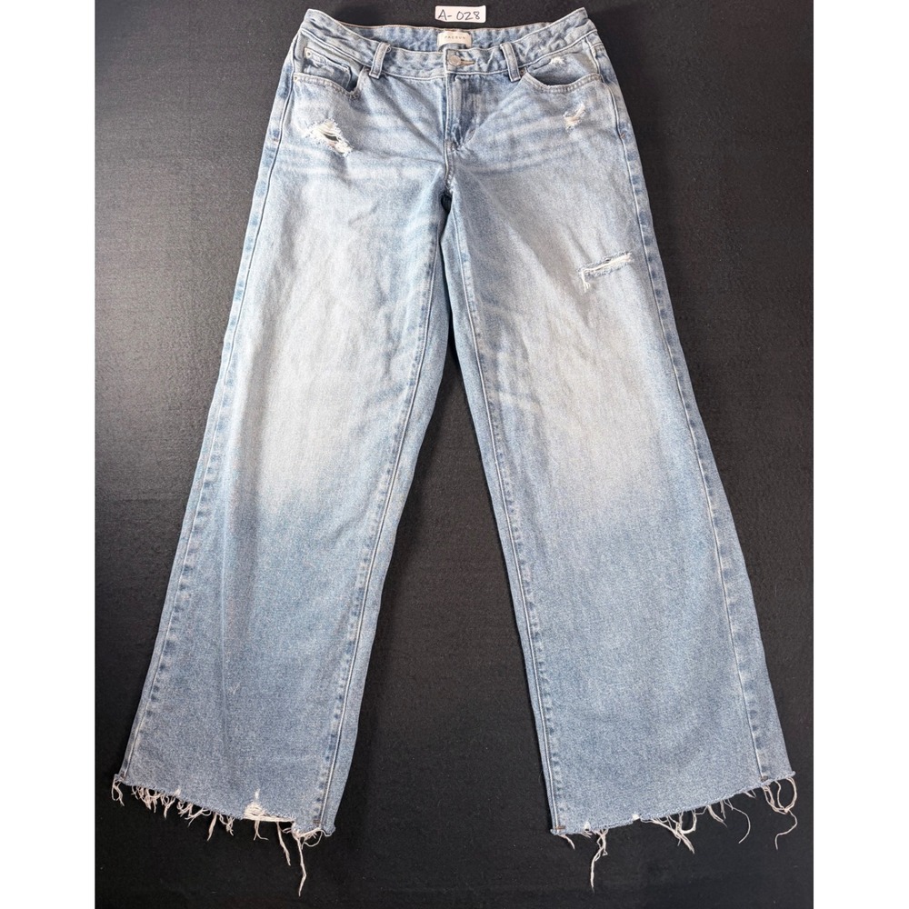 PacSun Casey Low Rise Baggy Jeans Light Wash Distressed Wide Leg Size 28